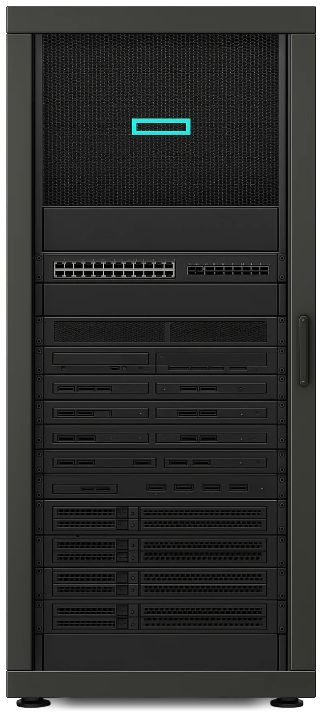 HPE server rack deployed by Milestone